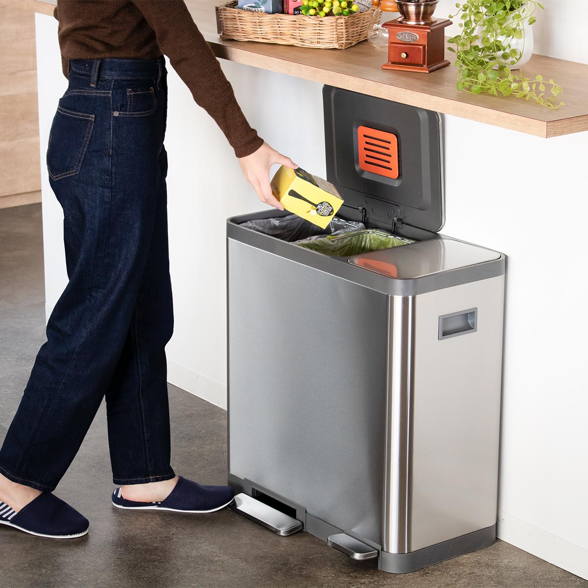 OPUS（オーパス） ゴミ箱 16L×3 分別 JAVA BASE トリプル