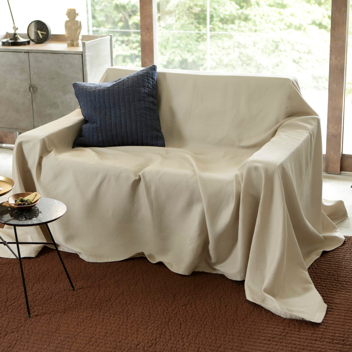 マルチカバー Fab the Home 210×270cm L ハニカム ワッフル 綿100