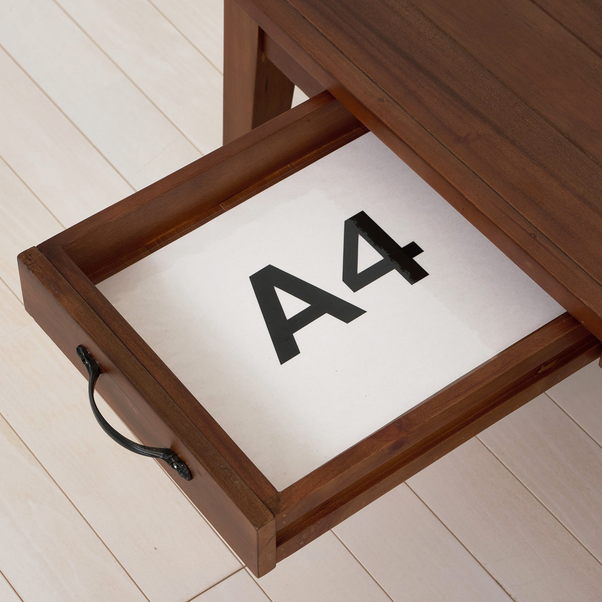 センターテーブル マホガニー天然木 引出し付 幅60cm （ ローテーブル