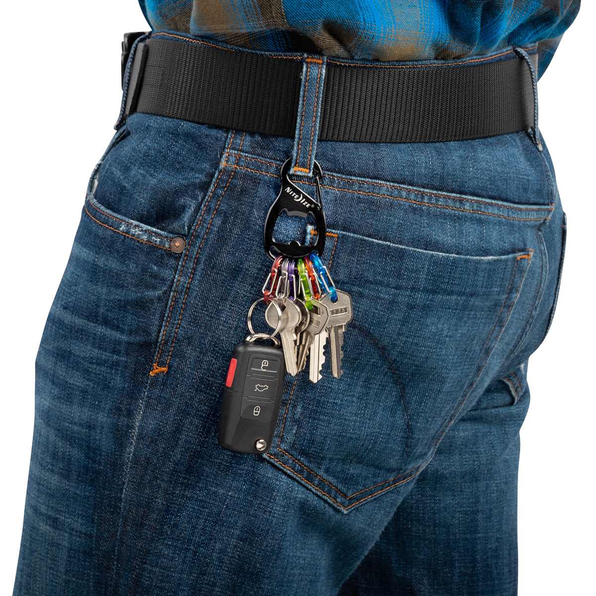 カラビナ エスビナー キーラックプラス 栓抜き機能付 （ ナイトアイズ