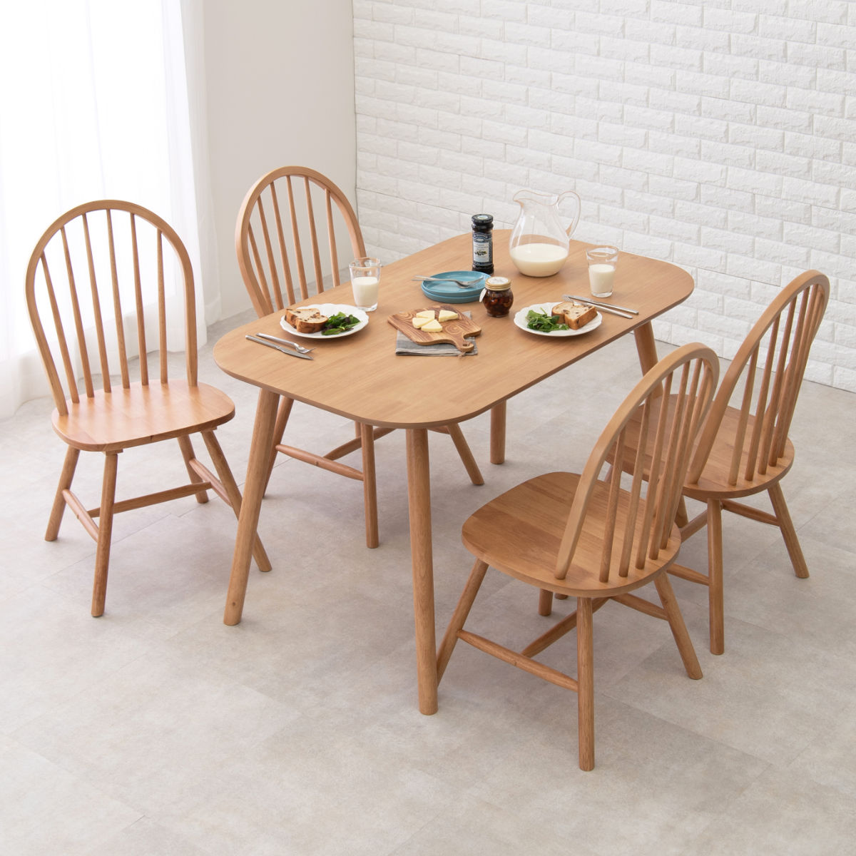 HAGiHARA（萩原） ダイニングテーブルセット 4人掛け 5点セット