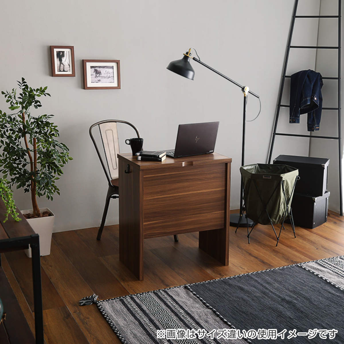 デスク 幅75cm 木目調 子供用 （ スリム 奥行40 パソコンデスク PC