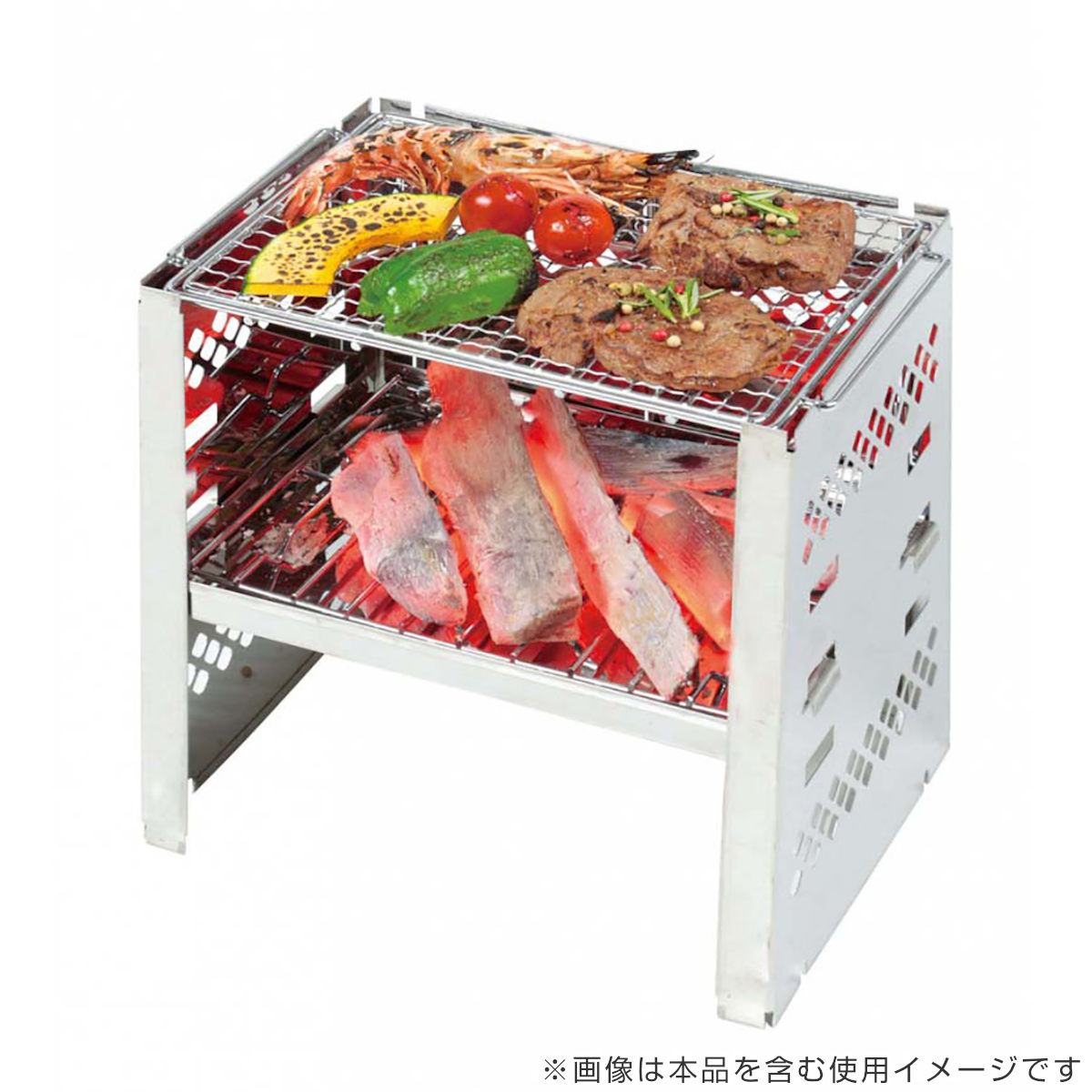 バーベキュー・調理用品 CAPTAIN STAG Grill Plate B5 鋳物 リバーシブル グリルプレート B5 - アウトドア・キャンプ用品