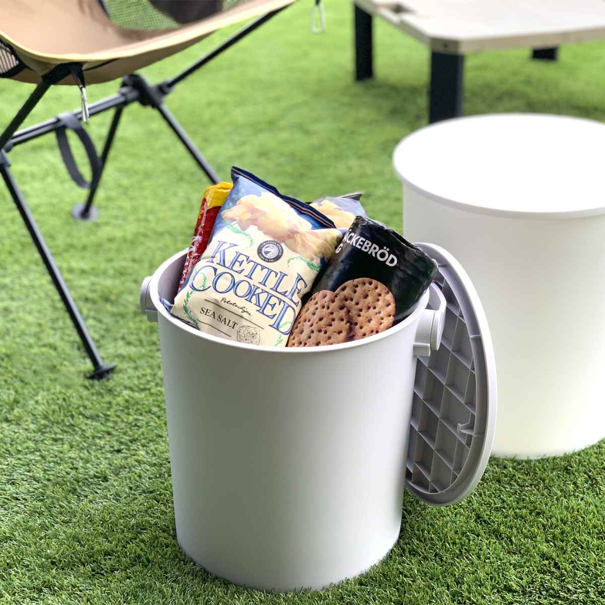 バケツ ふた付き フェルマー 15L 座れる 収納 （ イス スツール 椅子