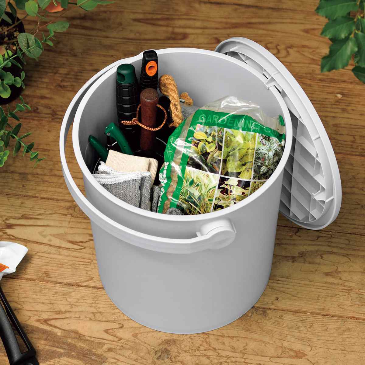 バケツ ふた付き フェルマー 20L 座れる 収納 （ イス スツール 椅子