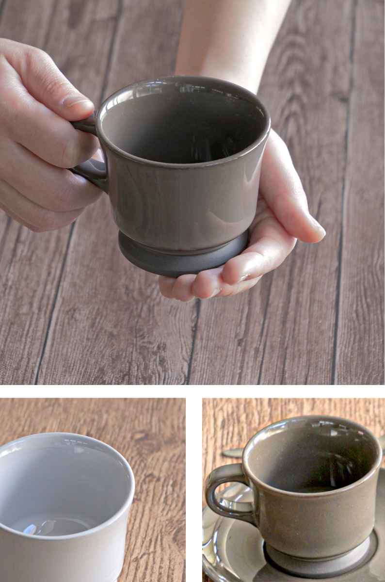 コーヒーカップ 200ml ROOTS テール 磁器 同色4個セット （ 食洗機対応