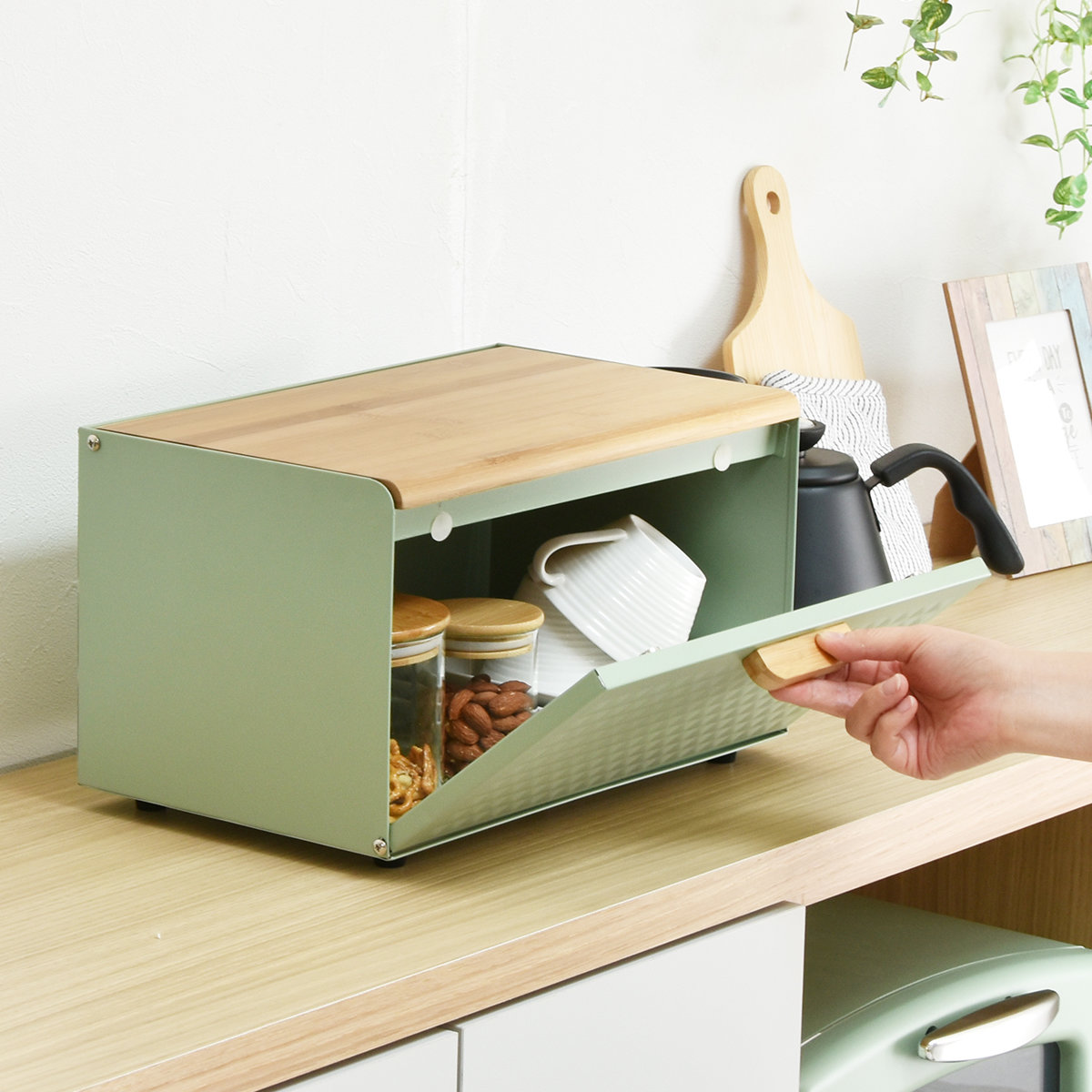 B.Bファニシング 特典付き ブレッドケース 両開き （ 木製 おしゃれ