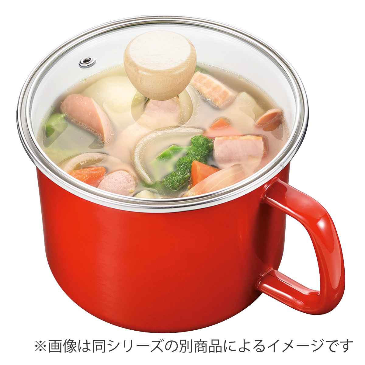 新品 ガス仕様 2コート 蓋付き 1QT 蓋付き 追加オリジナルレシピ付き@ パール金属 深型クックポット 12cm ガス火専用 ガラス蓋付き シール蓋