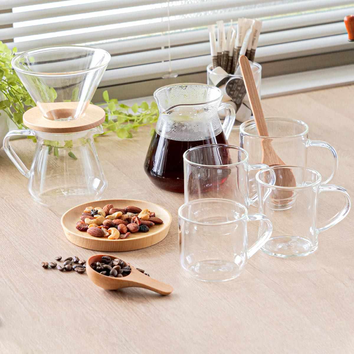 ピッチャー 550ml L コーヒーサーバー CAFECA 耐熱ガラス （ 食洗器