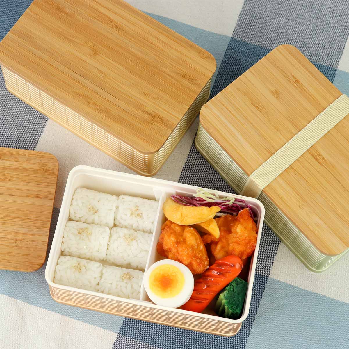 menui - かご・バスケット・雑貨 　小物入れ　お弁当箱にも♪ 竹製蓋付きバスケット | 蓋付きのボックスタイプ 竹の行李籠 小物入れ