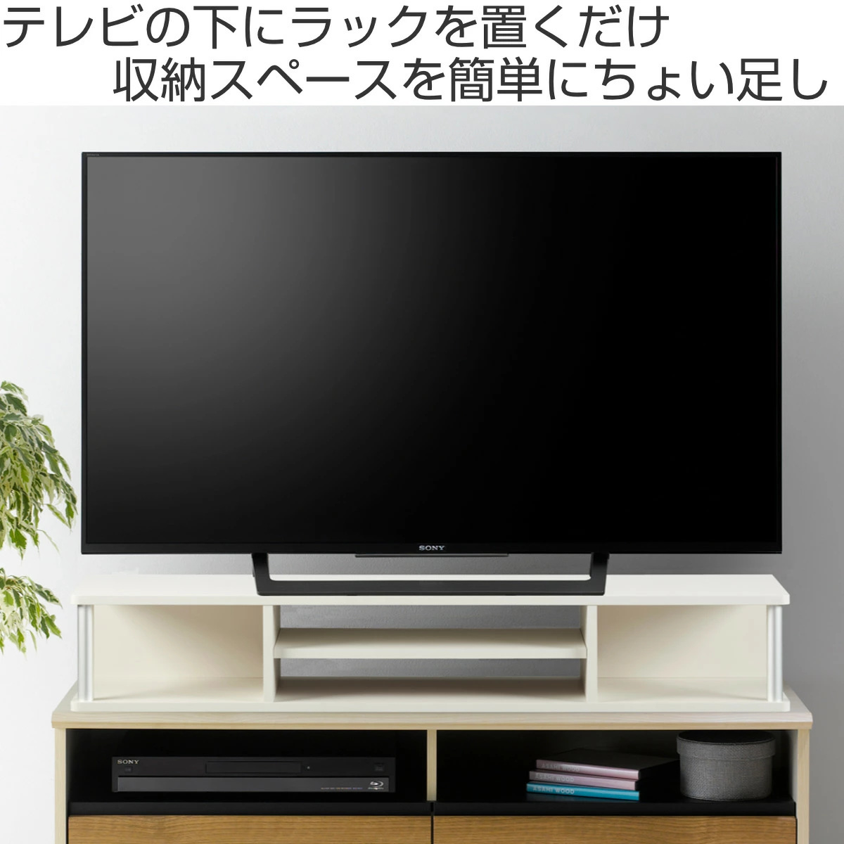 朝日木材加工 ちょい足しラック 幅110cm 2段タイプ テレビ台 AVボード