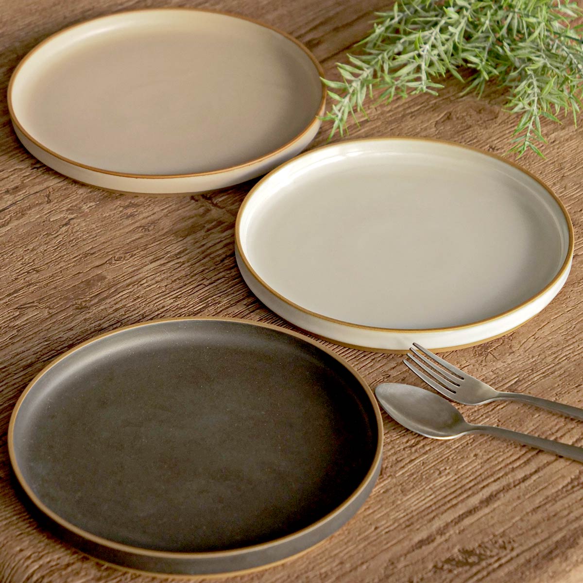 プレート 22.5cm DIMANCHE 陶器 瀬戸焼 （ 食洗機対応 電子レンジ対応