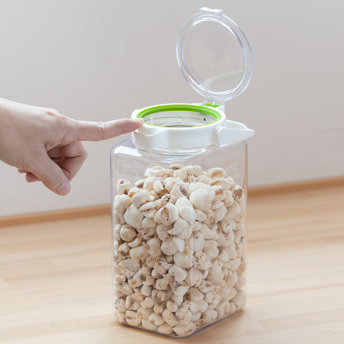 保存容器 密閉 2.4L キーポット 角型 3個セット （ ワンプッシュ