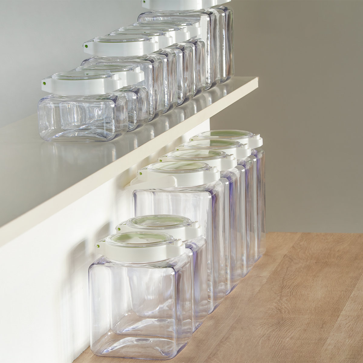 保存容器 密閉 2.4L キーポット 角型 3個セット （ ワンプッシュ KEEPOT ラストロウェア 食洗機対応 冷蔵庫対応 保存 容器 調味料容器 調味料入れ ） | ブランド登録なし | 16