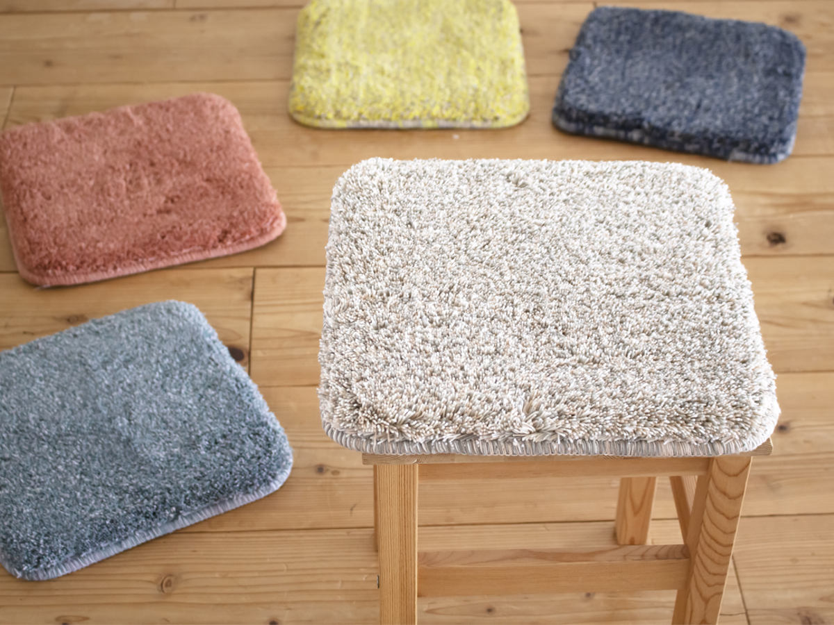 ＆NE チェアパッド Mix 四角 35×35cm 低反発 （ おしゃれ チェアマット