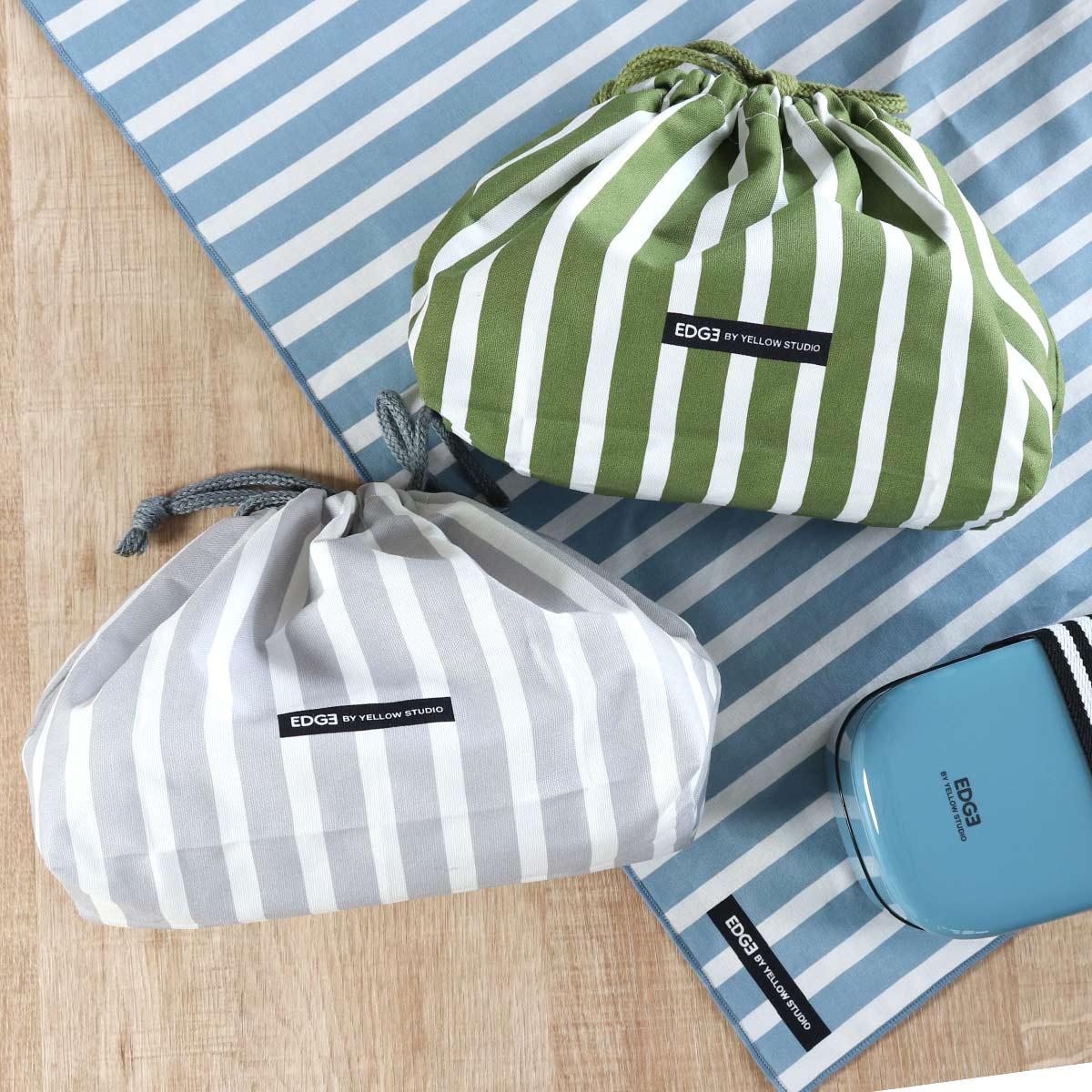 イエロースタジオ 弁当袋 巾着 EDGE （ お弁当袋 給食袋 巾着袋 ランチ