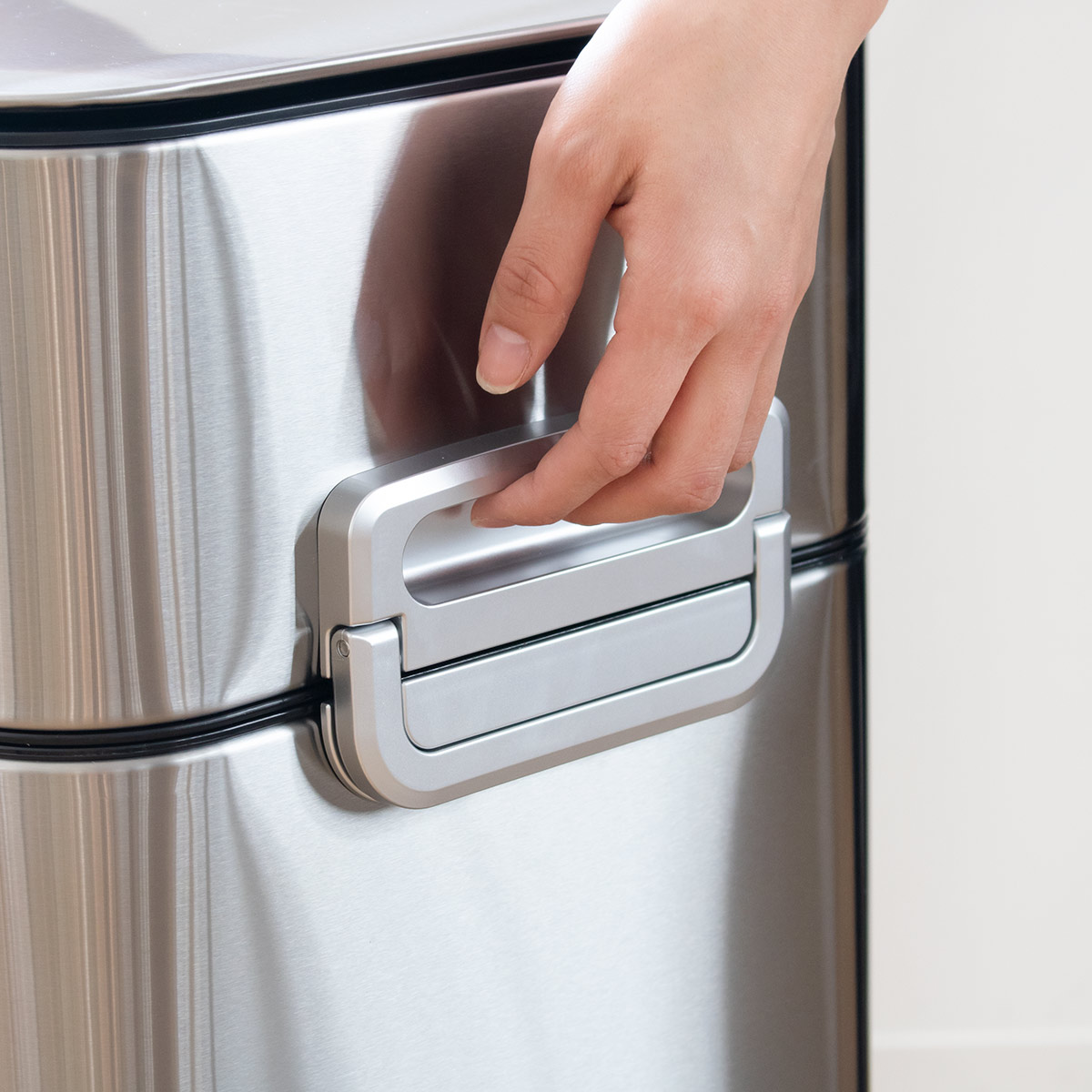 小森樹脂 ゴミ箱 58L HOALU ステンレス （ ごみ箱 ダストボックス