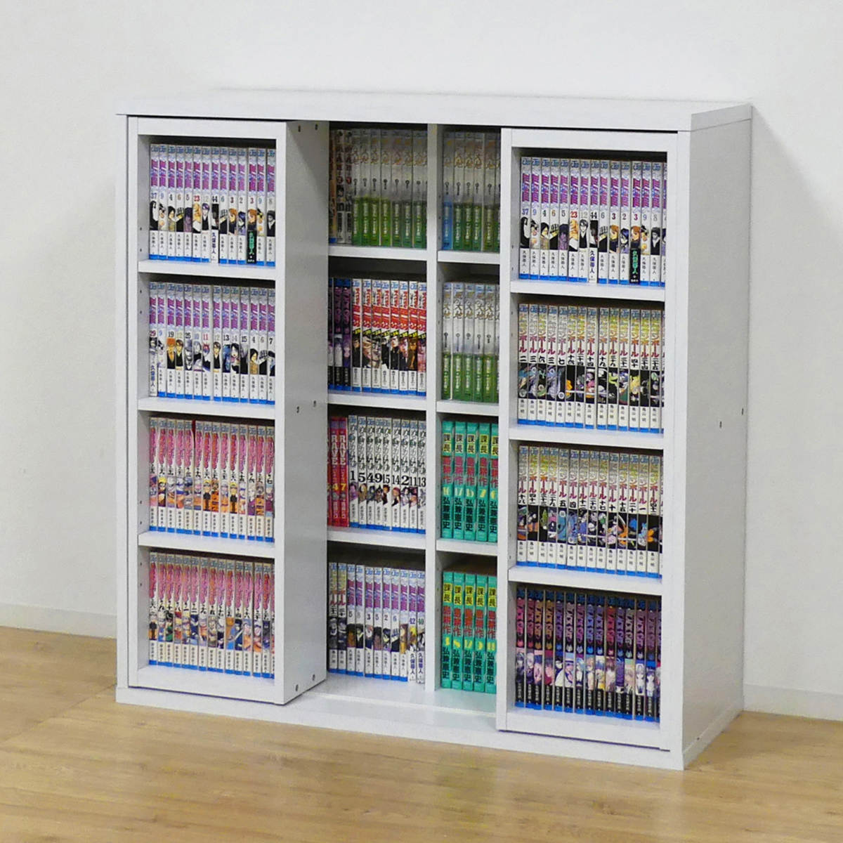 コミックラック 本棚 スライドシェルフ 深型 幅90cm （ スライド本棚