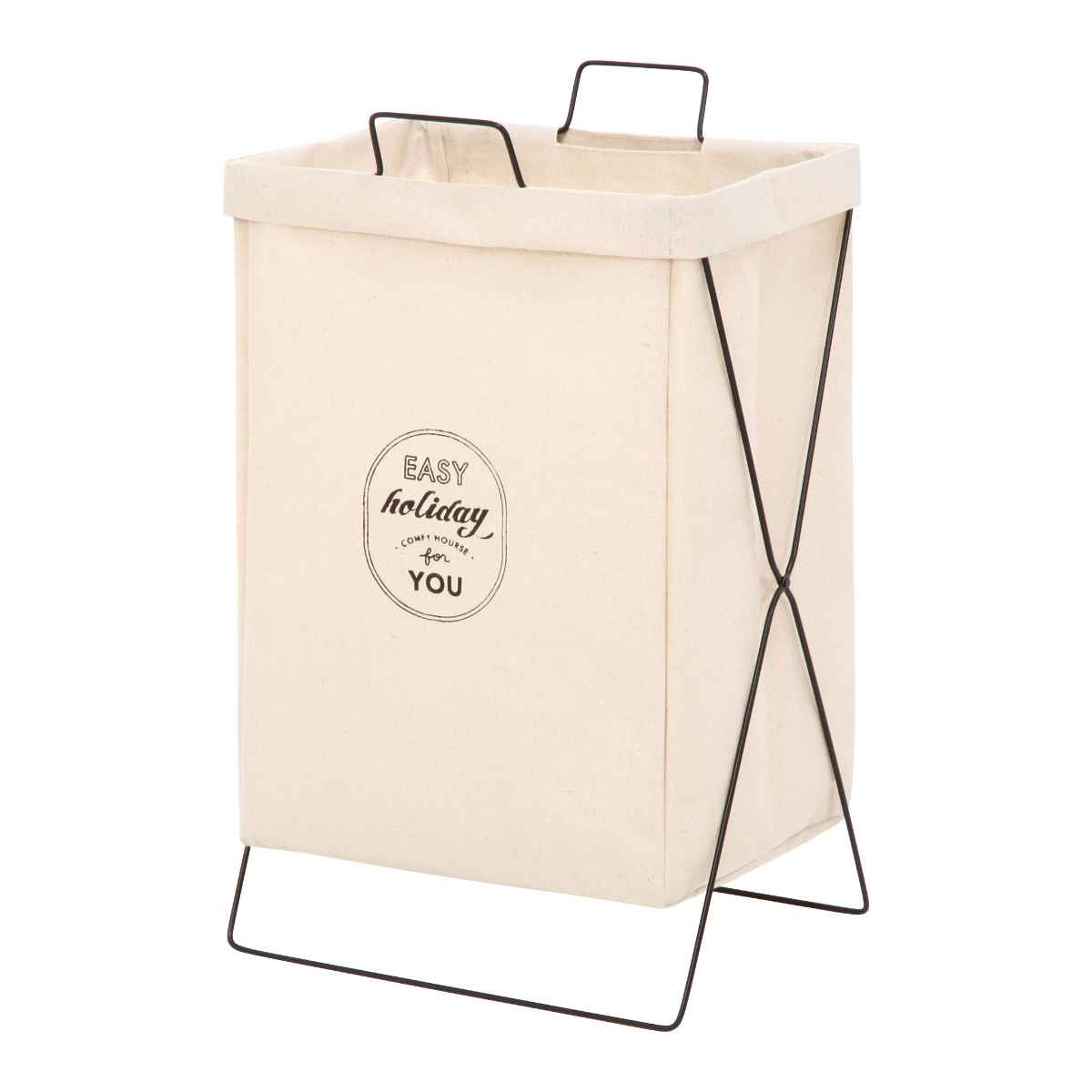 不二貿易（Fuji Boeki） ランドリーボックス 横型取手付 ワンポイント