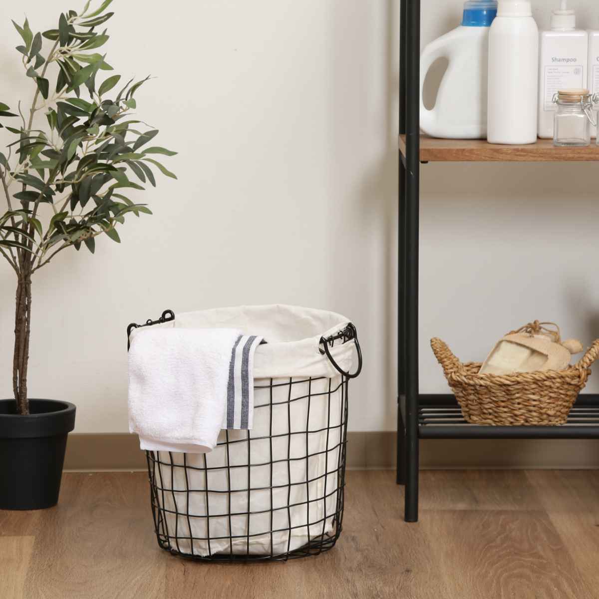 不二貿易（Fuji Boeki） ランドリーバスケット ラウンド S