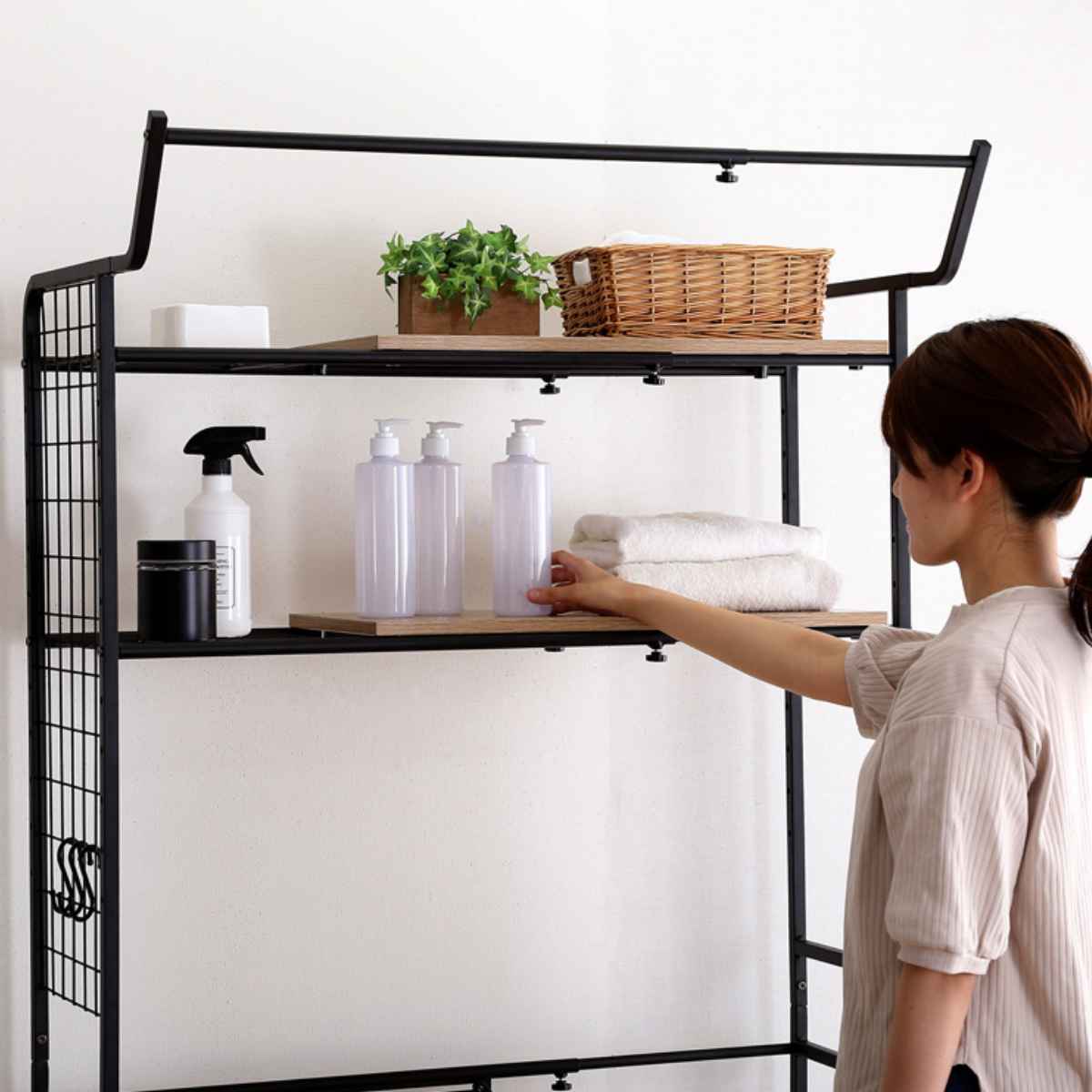 ホームテイスト（HOME taste） ランドリーラック 2段 棚板タイプ