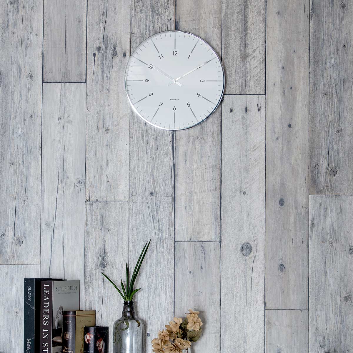 クラシックスタイル シルバー掛時計 アントレックス 掛け時計 BLUEANT クラシッククロック ホワイト