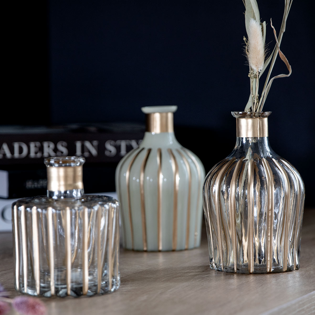 花瓶 ガラスベース 直径10.5×高さ16cm （ フラワーベース 花びん 花器