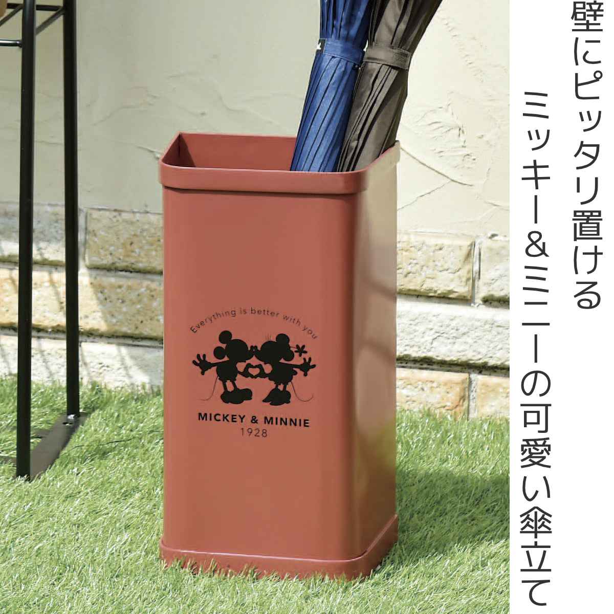 セトクラフト 傘立て 屋外兼用 ミッキー＆ミニー スチール