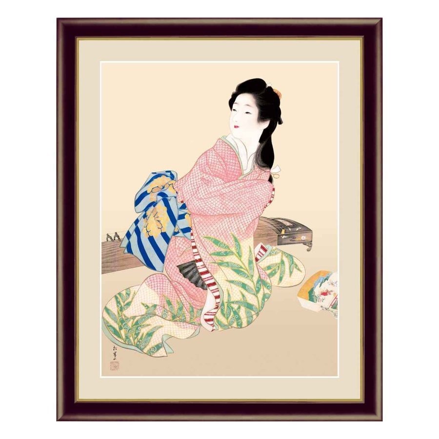 絵画 娘深雪 52x42cm （ 絵 アート アートパネル インテリア 額 額入り