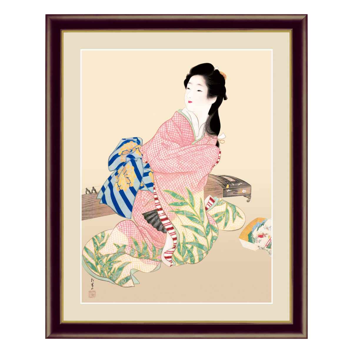絵画 娘深雪 52x42cm （ 絵 アート アートパネル インテリア 額 額入り