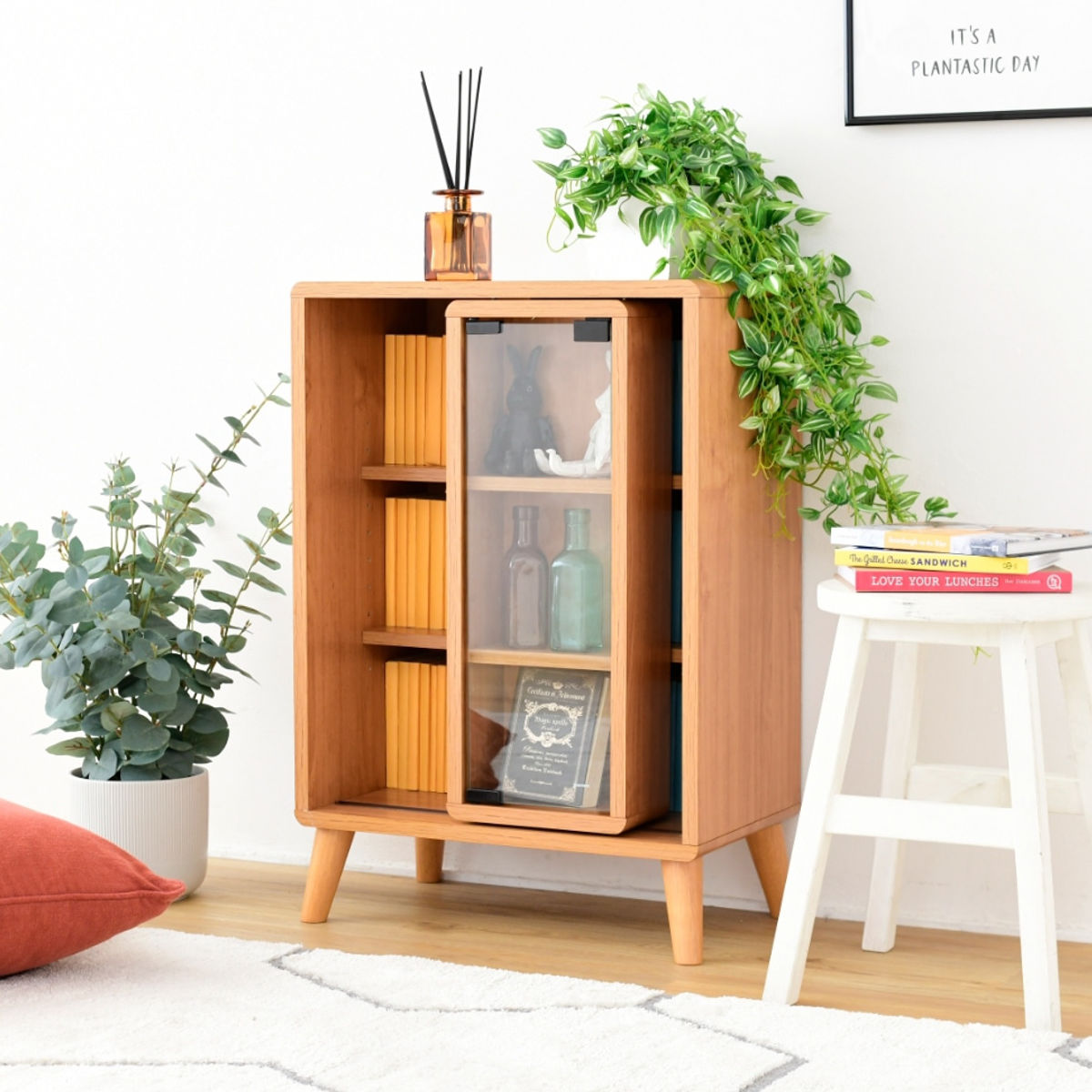 【みかん星人①】JKプラン 本棚 扉付き 大容量 ブラウン 1個 （右） みかん星人様専用②】JKプラン 本棚 扉付き 大容量 ブラウン 1個 （左）