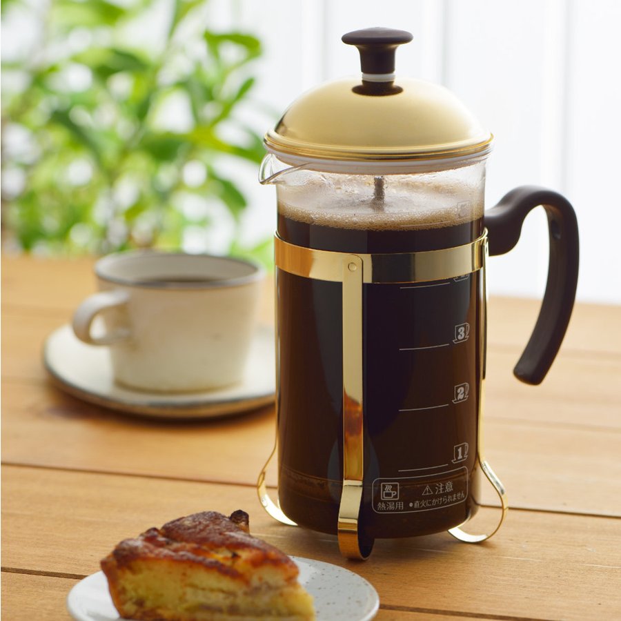 コーヒープレス ティーサーバー 750ml モカブラウン 強化ガラス