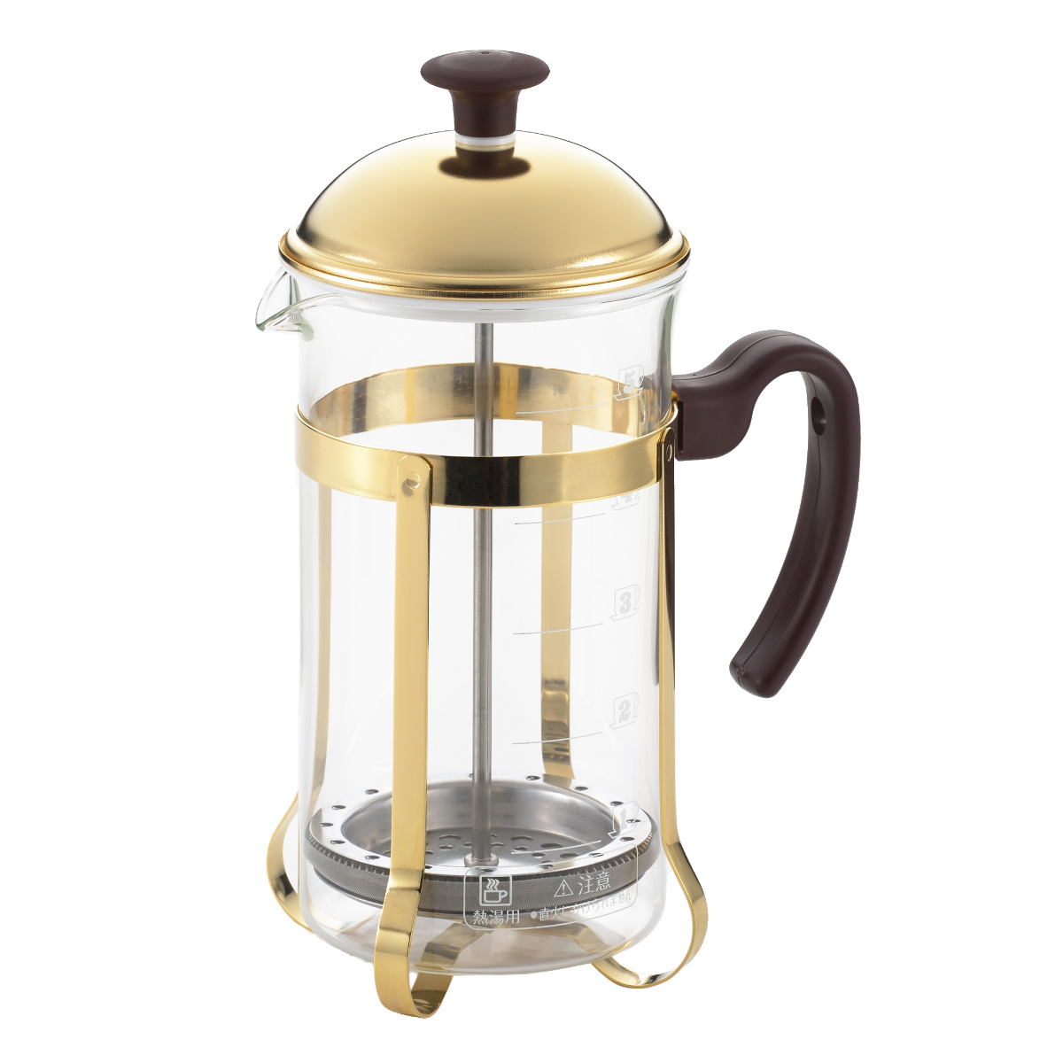 コーヒープレス ティーサーバー 750ml モカブラウン 強化ガラス