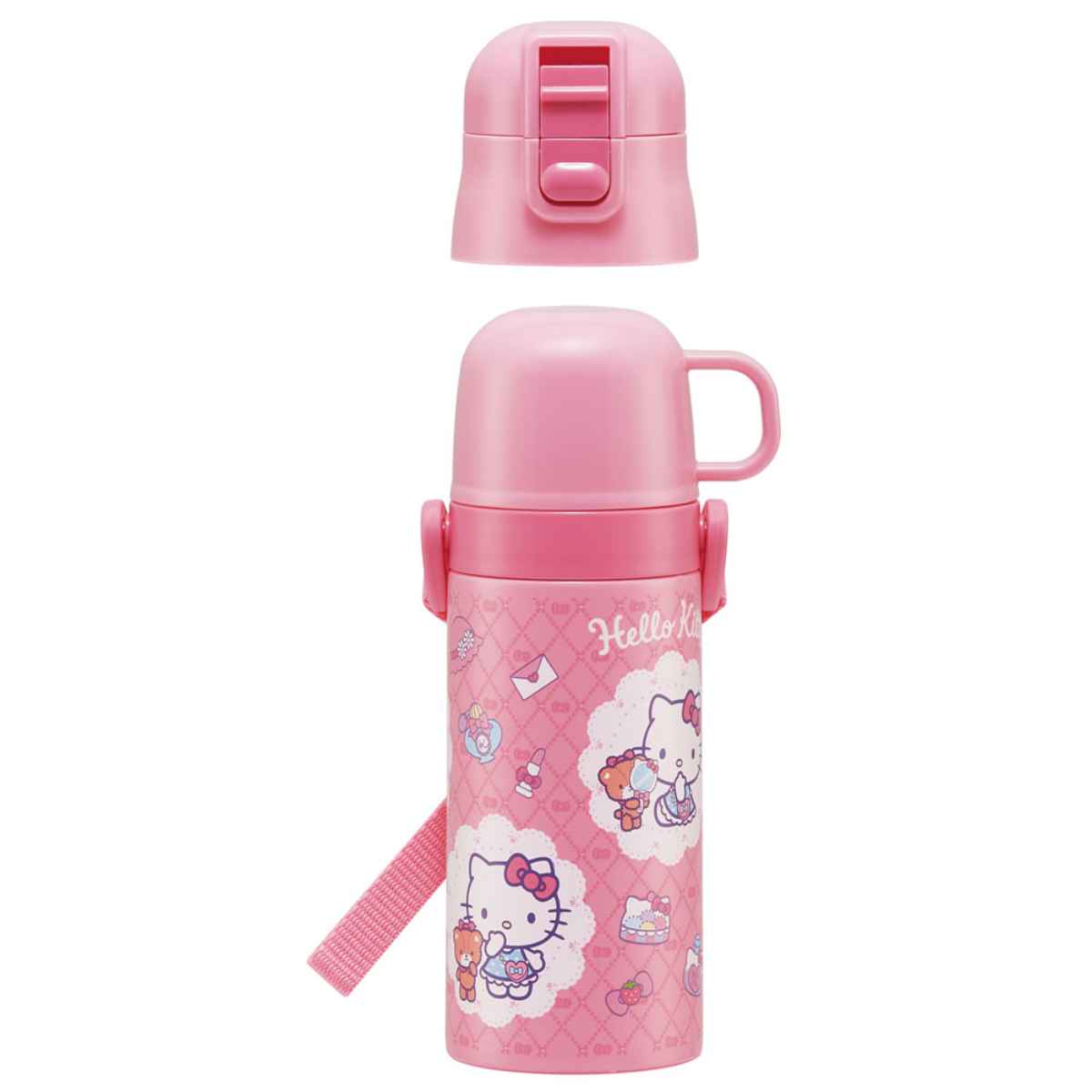ハローキティ　レトロ　水筒 スケーター 水筒 400ml 350ml 子供用2Wayボトル ハローキティ おしゃれ