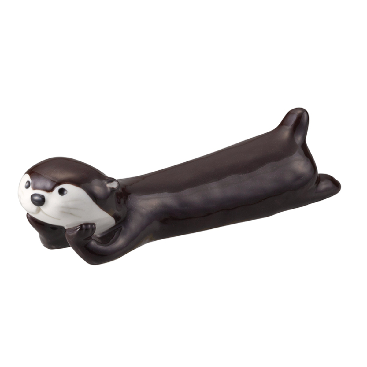 カトラリーレスト 9cm カワウソ 陶器 （ 箸置 箸おき はし置き はし