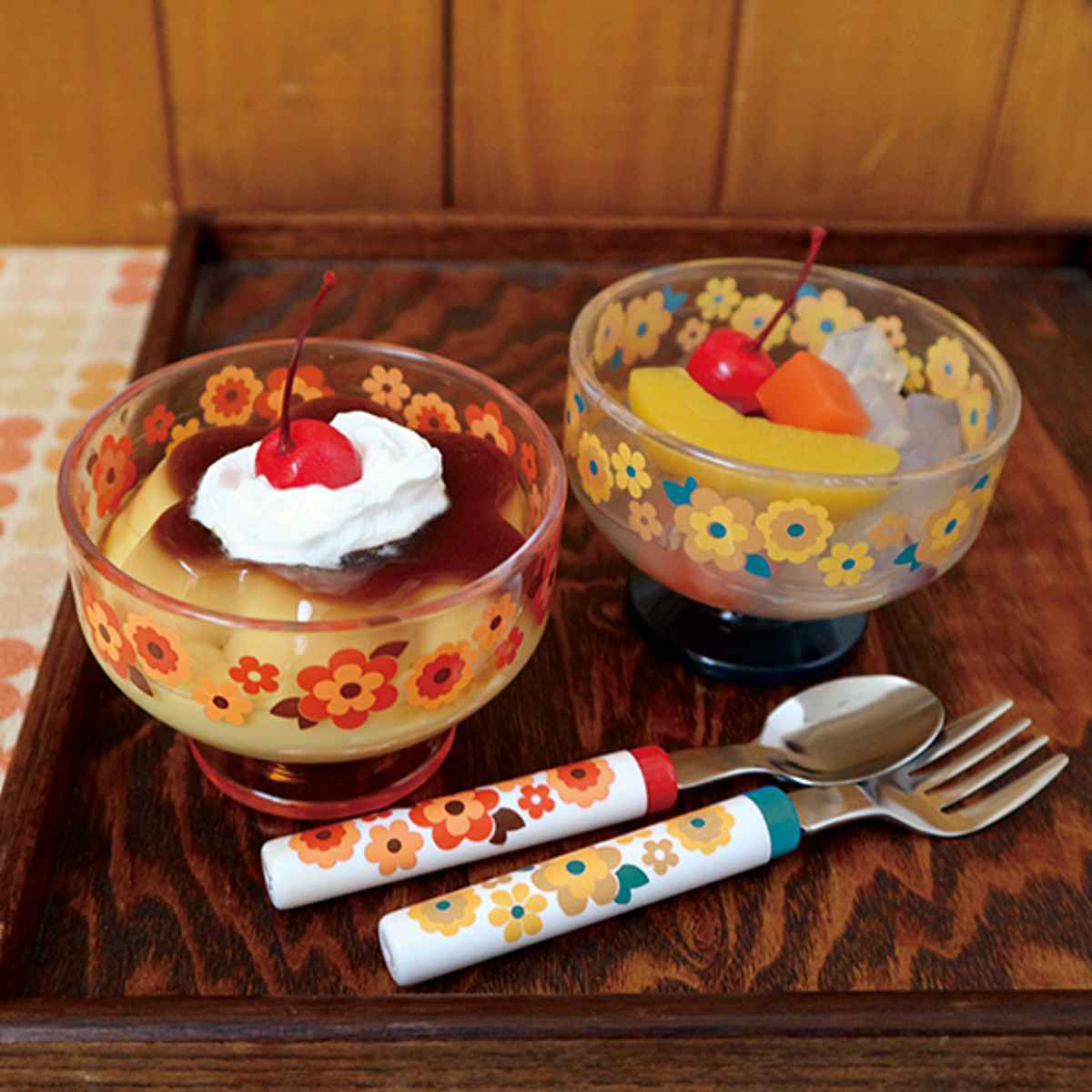 デザートカップ 9cm レトロ プラスチック （ コップ カップ