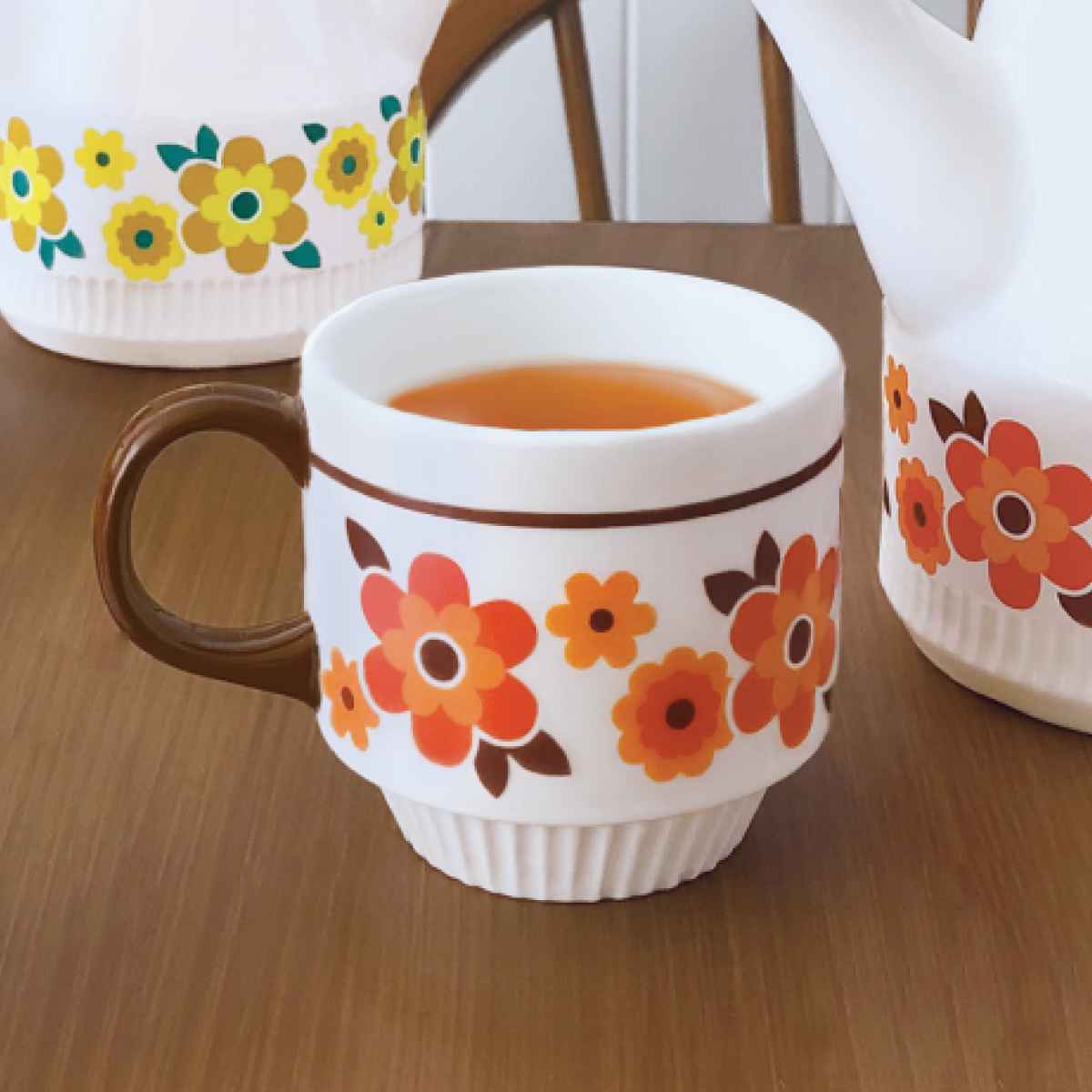 マグカップ 150ml kokopele レトロ 陶器 （ 電子レンジ対応 マグ