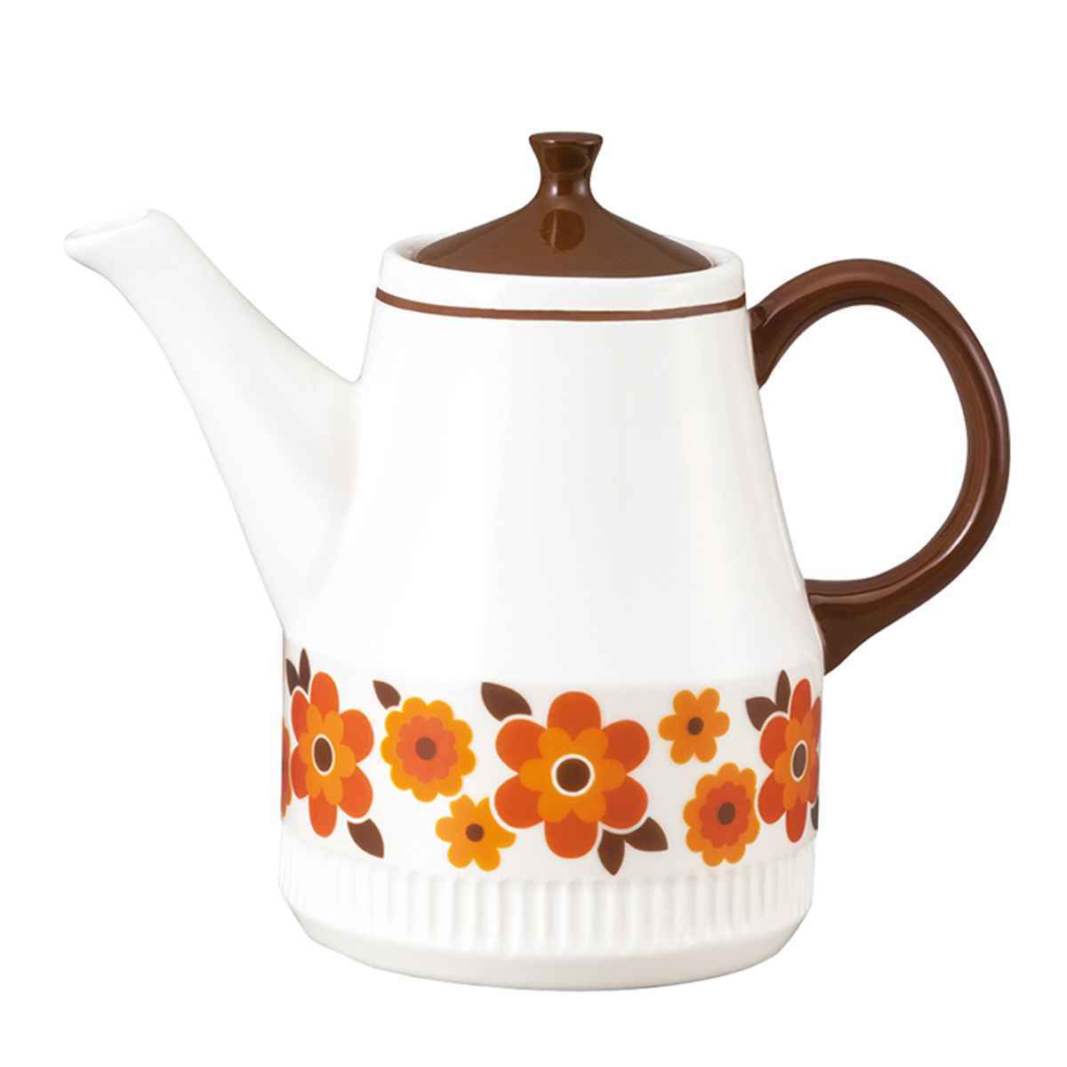 ティーポット 530ml kokopele レトロ 陶器 （ ポット 陶器製 紅茶ポット 急須 茶こし付き ）