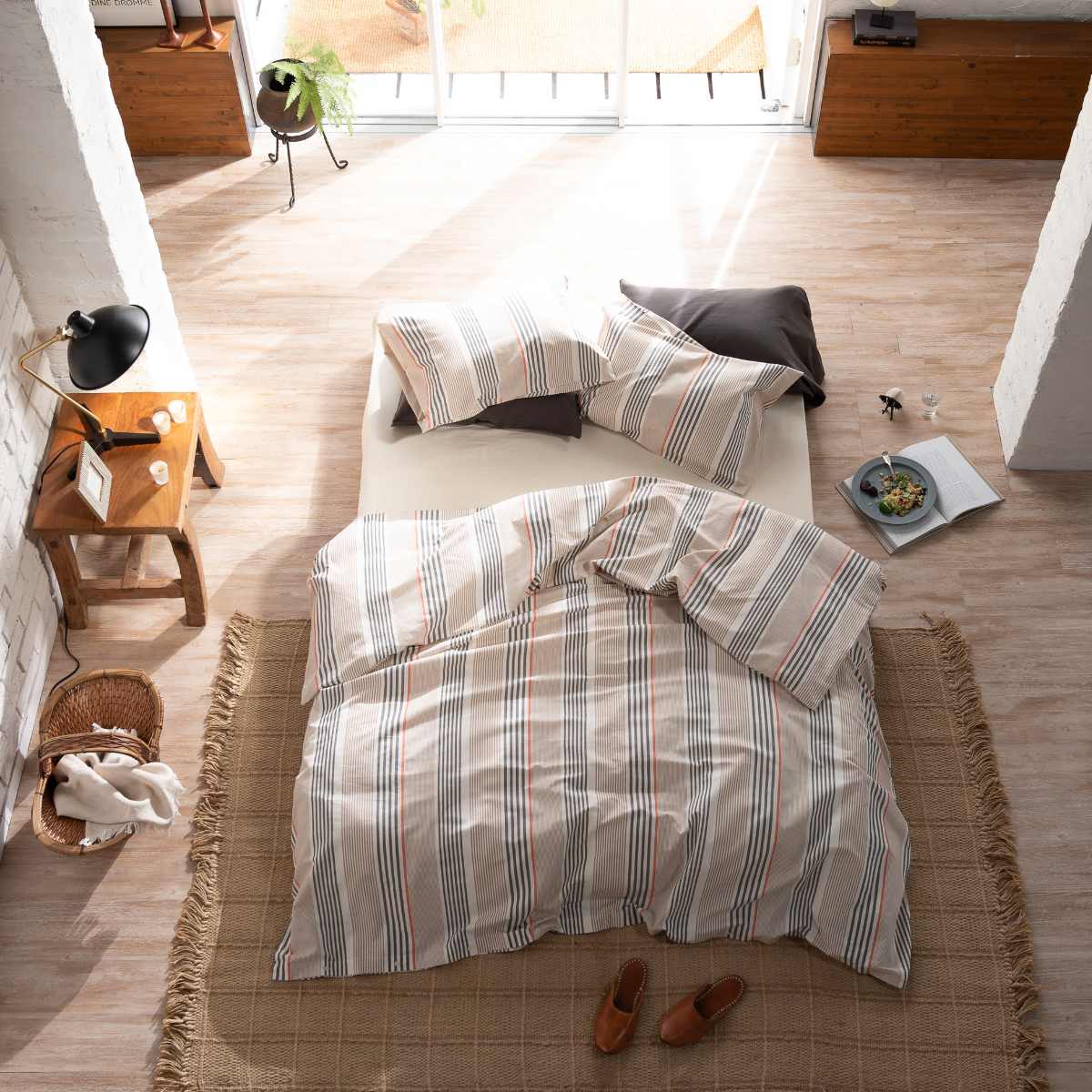 掛け布団カバー Fab the Home シングル テラ 綿100％ （ 布団カバー