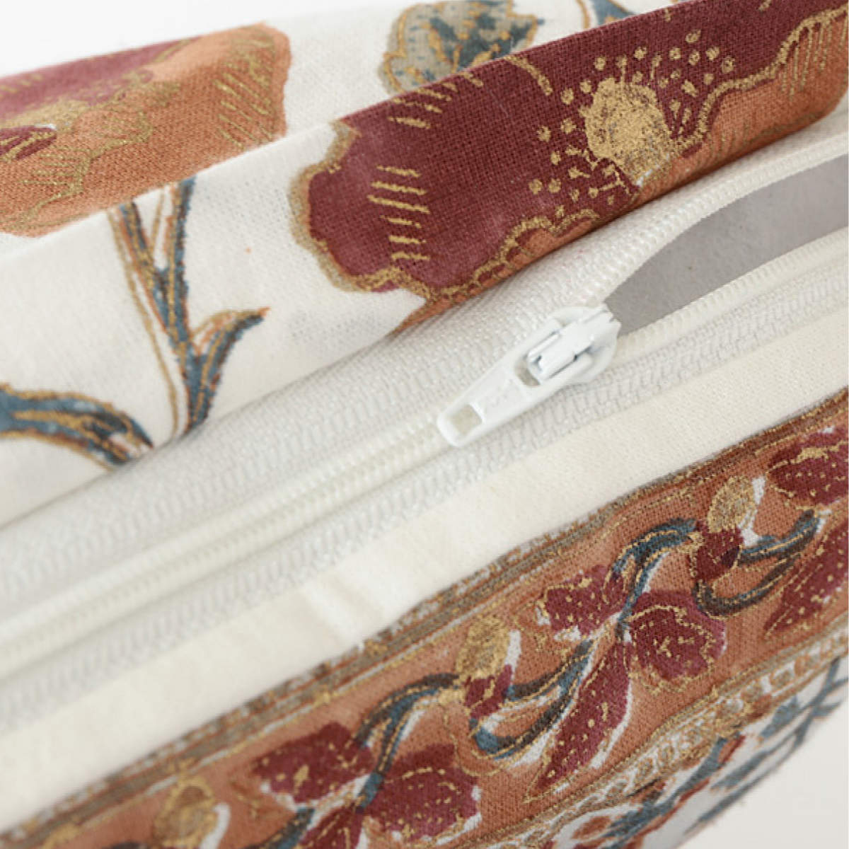 クッションカバー ブロックプリントクッションカバー 45×45cm