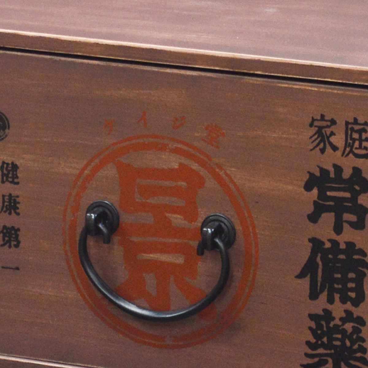 レトロ薬箱 ヤゴウ 木製 （ 薬箱 くすり箱 薬入れ 収納ケース 救急