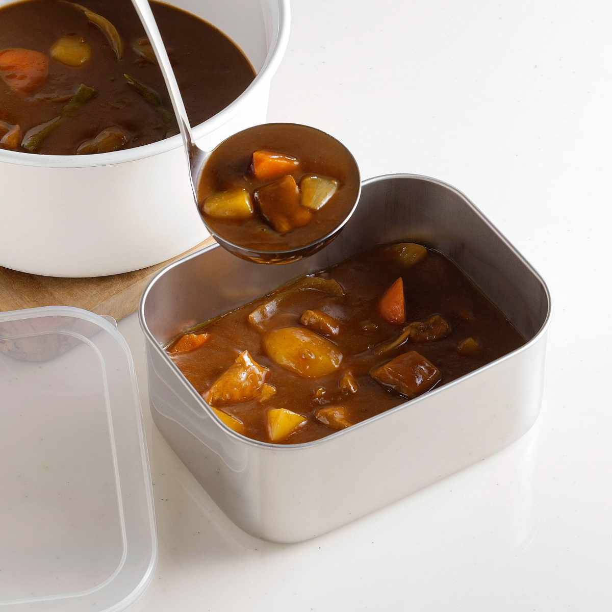 保存容器 深〜い角バット フタ付き 大 ママクック ステンレス 日本製
