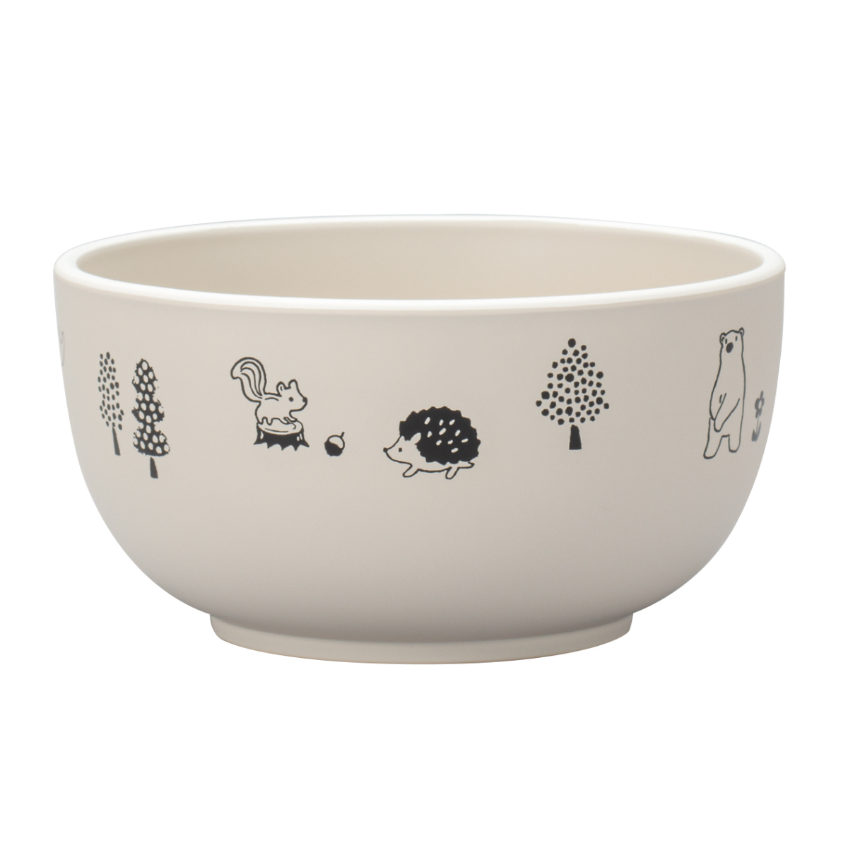 どんぶり 12.5cm 森の仲間たち プラスチック （ 食洗機対応 電子レンジ