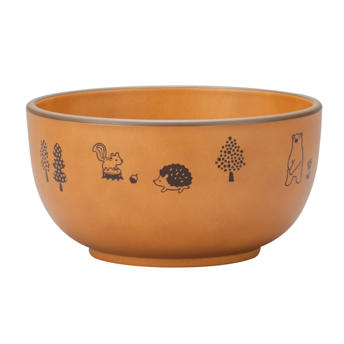 どんぶり 12.5cm 森の仲間たち プラスチック （ 食洗機対応 電子レンジ