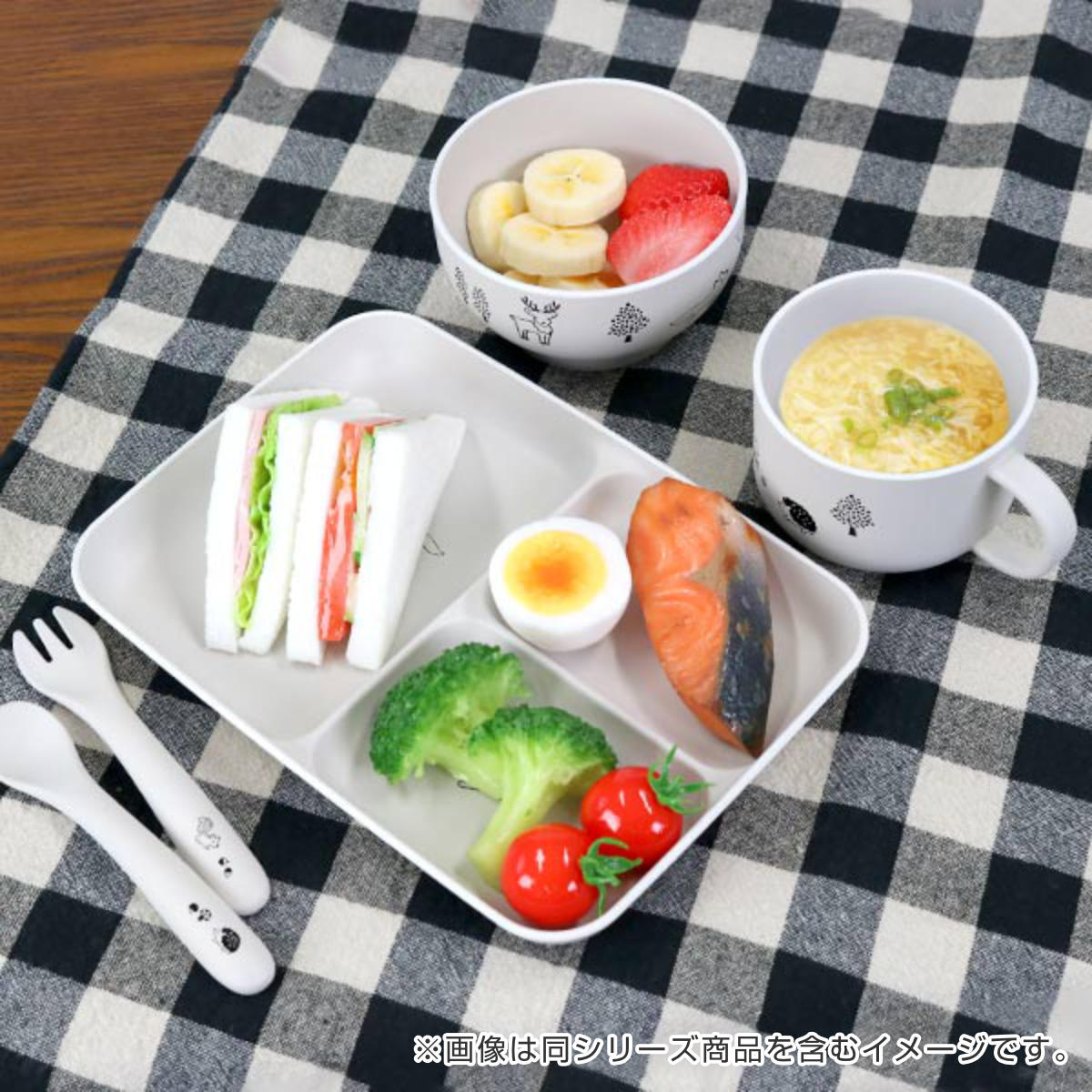 どんぶり 12.5cm 森の仲間たち プラスチック （ 食洗機対応 電子レンジ