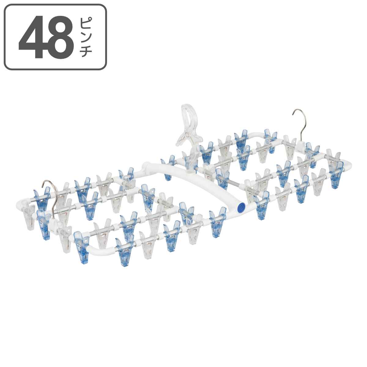 洗濯ハンガー PORISH 華麗なハンガー 48ピンチ （ 洗濯 ハンガー ピンチハンガー 洗濯ピンチ 折り畳み 折りたたみ ピンチ ）