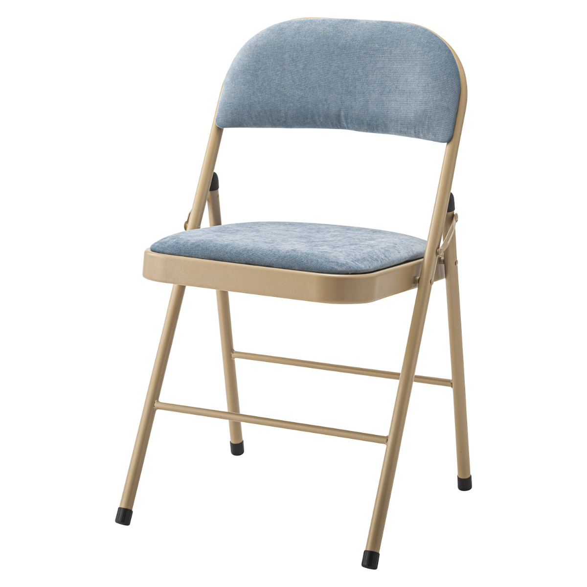 折りたたみ椅子 同色4脚セット 座面高48cm ファブリック ベロア調 パイプ椅子 （ 折り畳みイス 折り畳み椅子 折りたたみ式 簡易椅子 椅子  チェア チェアー ）