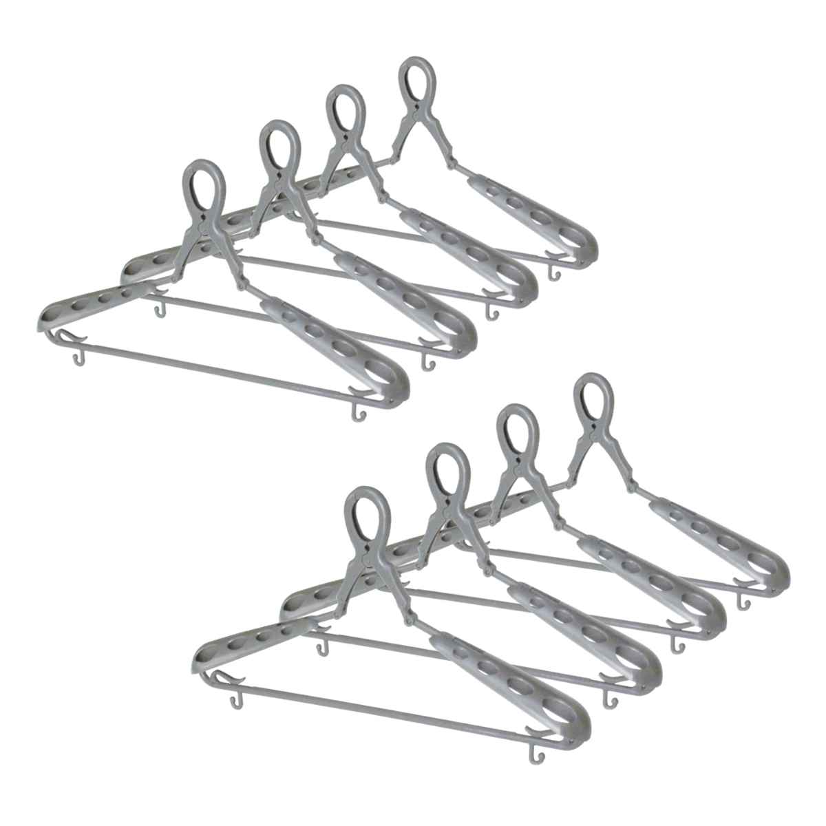 ハンガー スライドキャッチ パット付 8本組 （ 衣類ハンガー セット 8