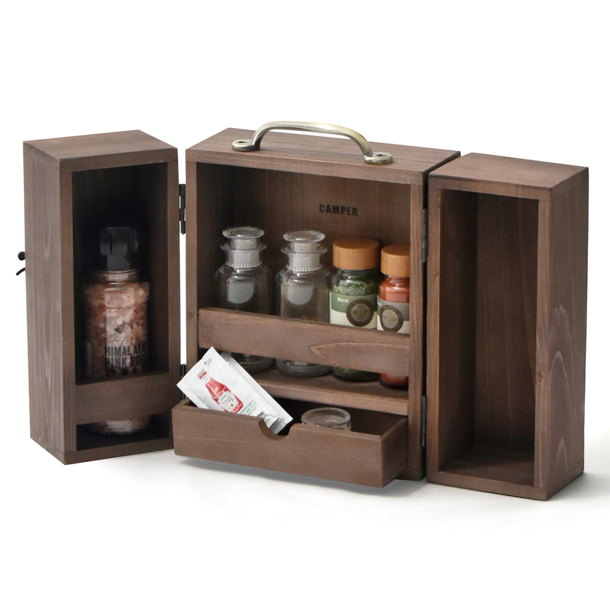 現代百貨 スパイスボックス CAMPER スパイスキャビネット （ 木製 調味