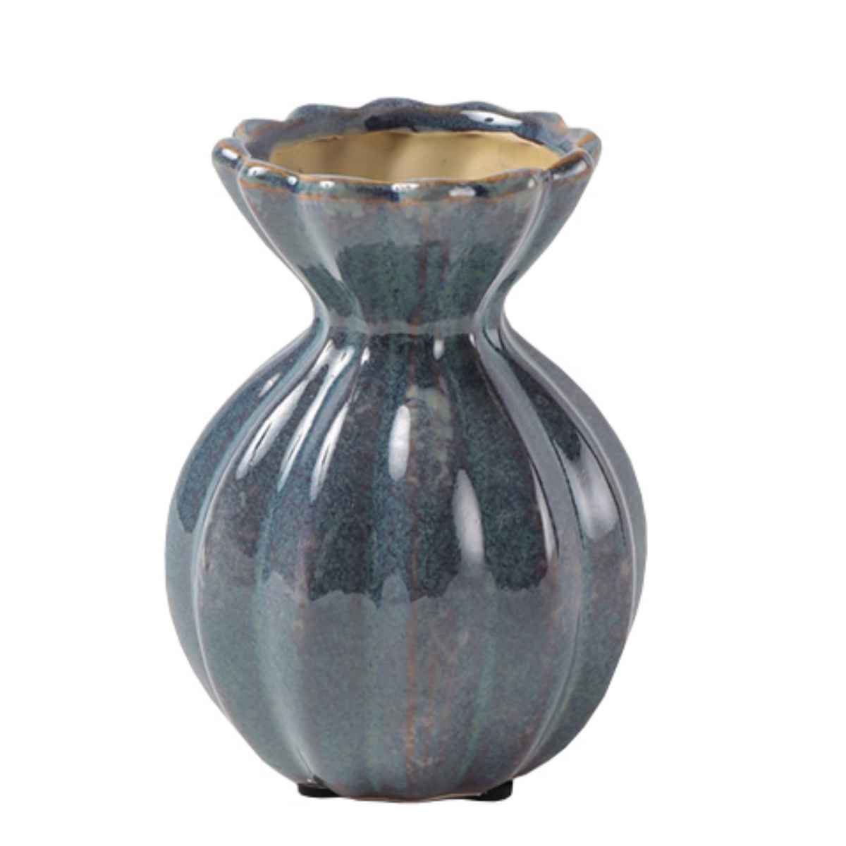 花瓶 セラミックベース 直径11×高さ15cm （ フラワーベース